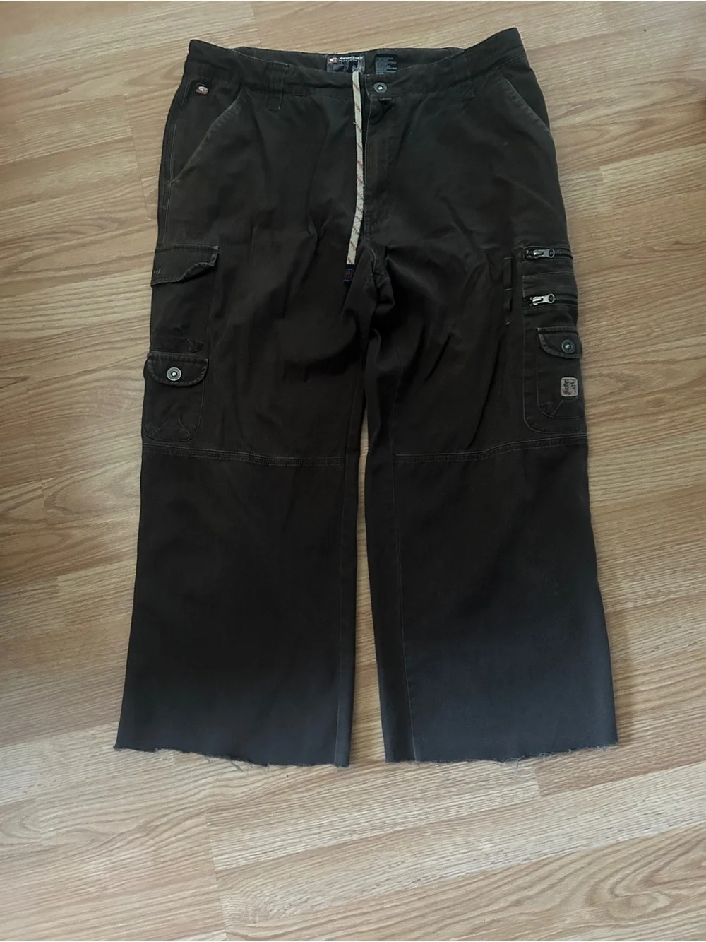 Point Zero Men's Brown Cargo Pants with Multi-Pocket Utility